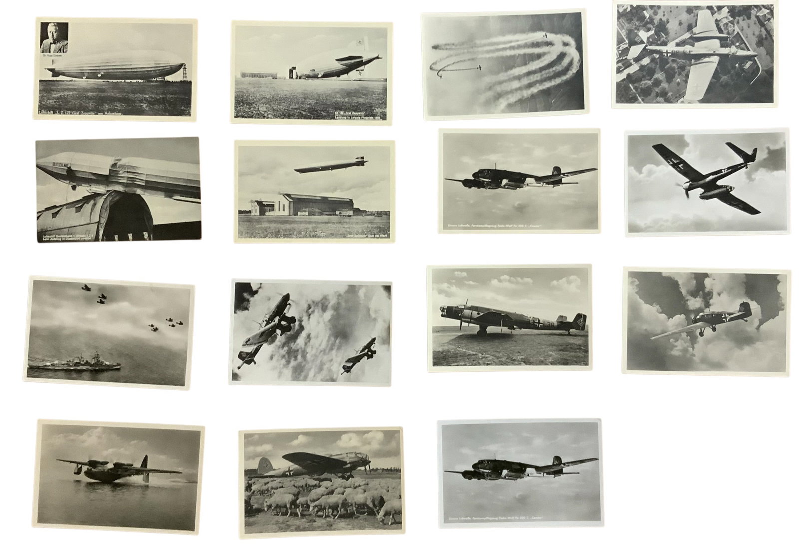 WWII Era German Bomber / Fighter Planes, Zeppelin Postcards #8 Lot (15) (1 of 10)