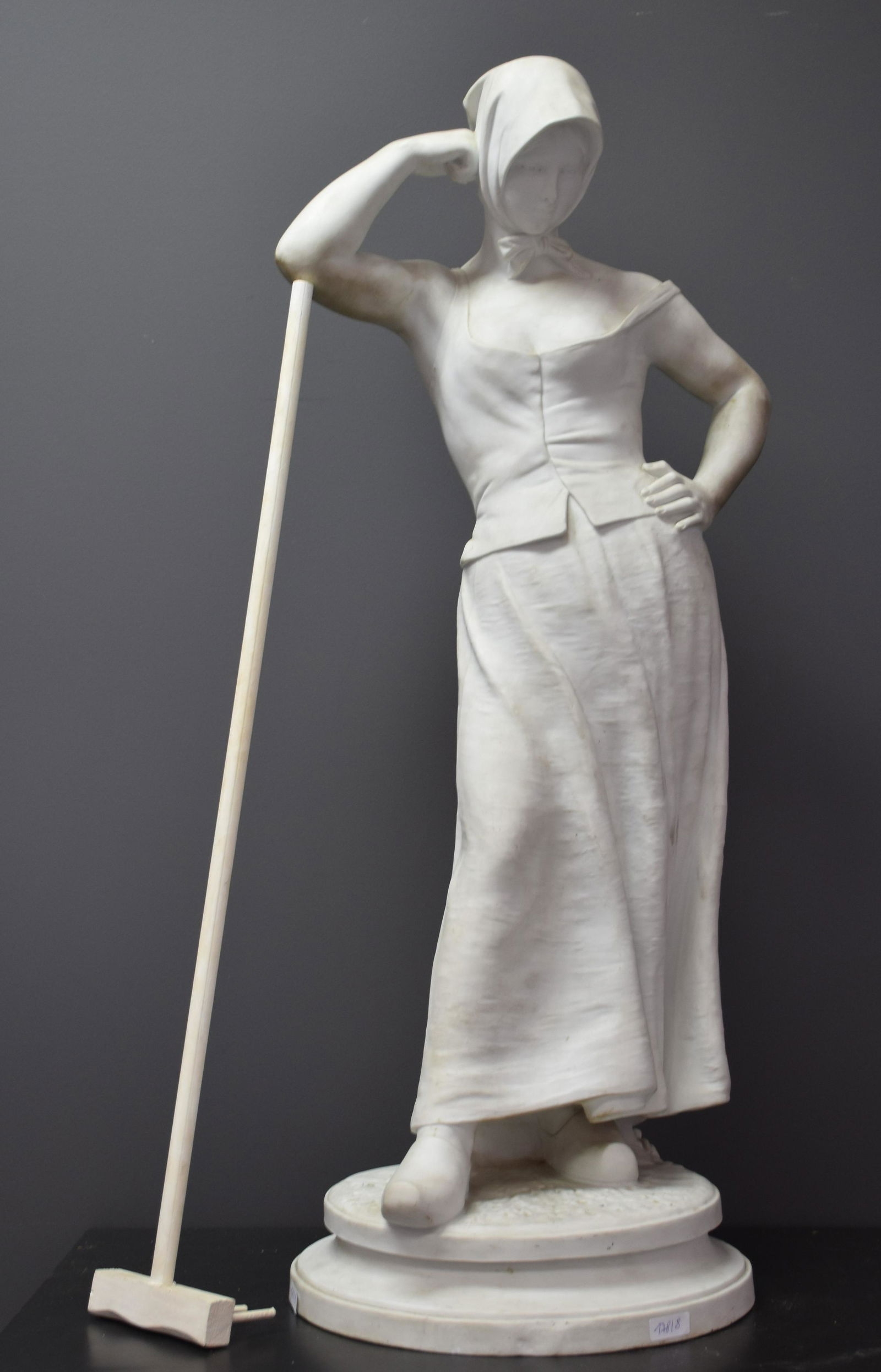 Alfred Boucher (1850 - 1934). White biscuit sculpture (1 of 6)