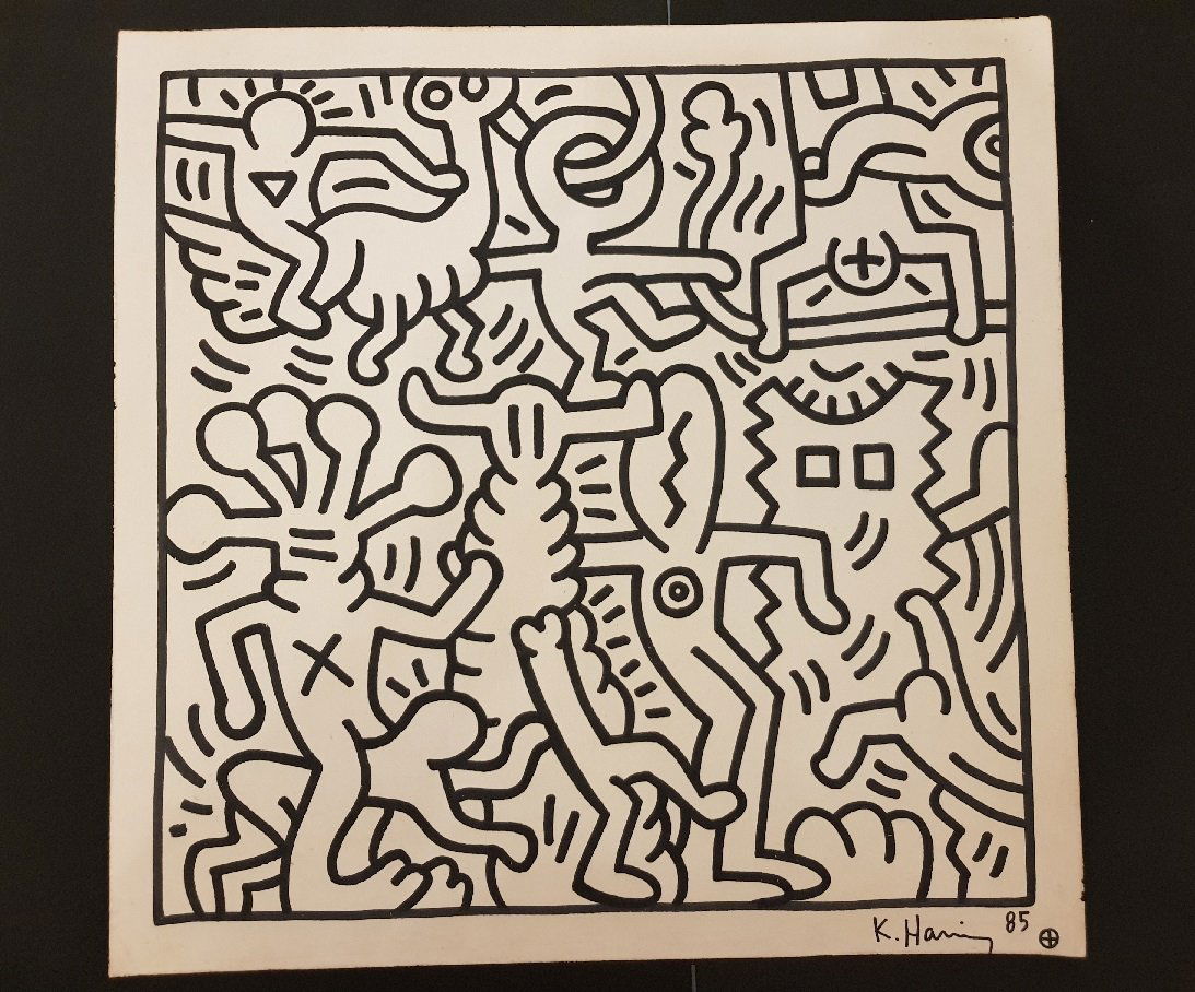 Keith Haring drawing on paper (1 of 9)