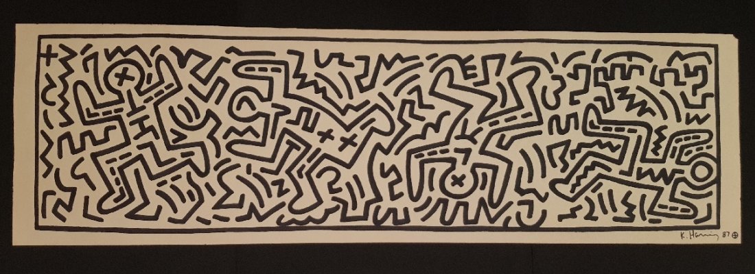 Keith Haring drawing on paper (1 of 10)