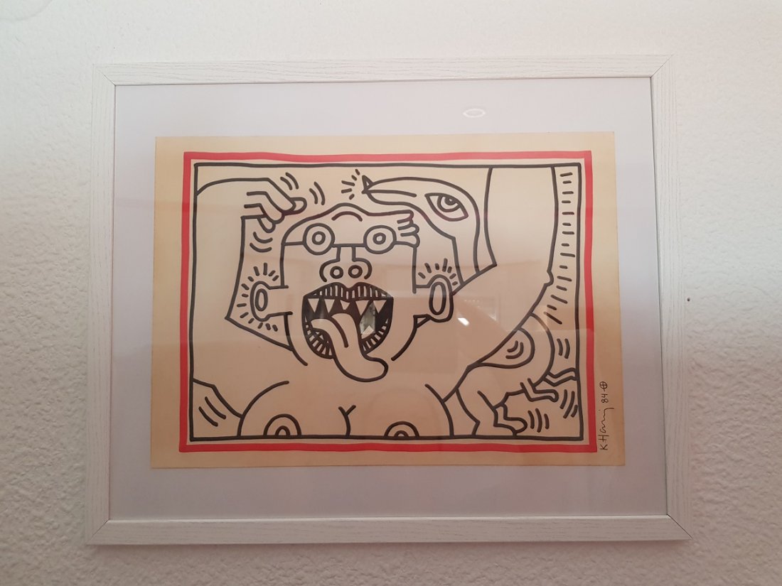 Keith Haring drawing on paper (1 of 4)