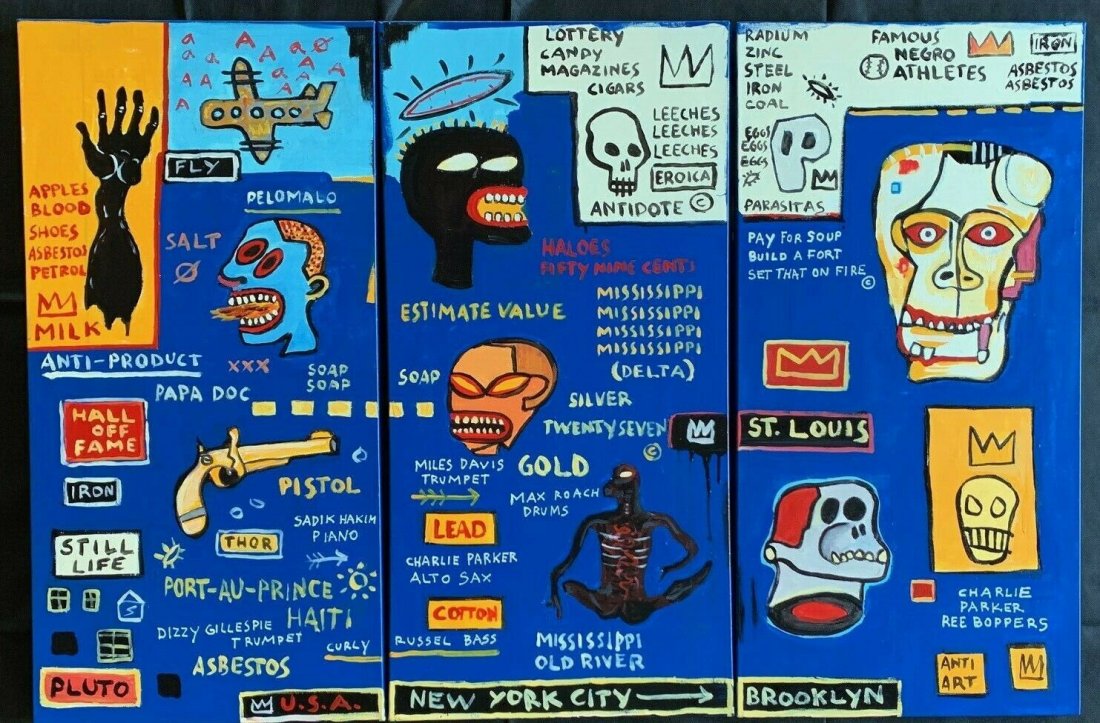 Jean Michel Basquiat, acrylic on canvas (1 of 11)