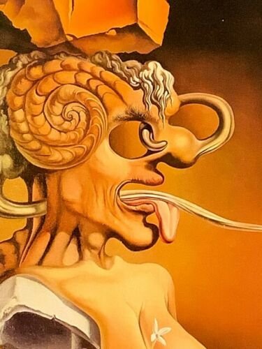 SALVADOR DALI - Hand Signed Signature - Vintage Mid-20th Century Color Print (1 of 3)