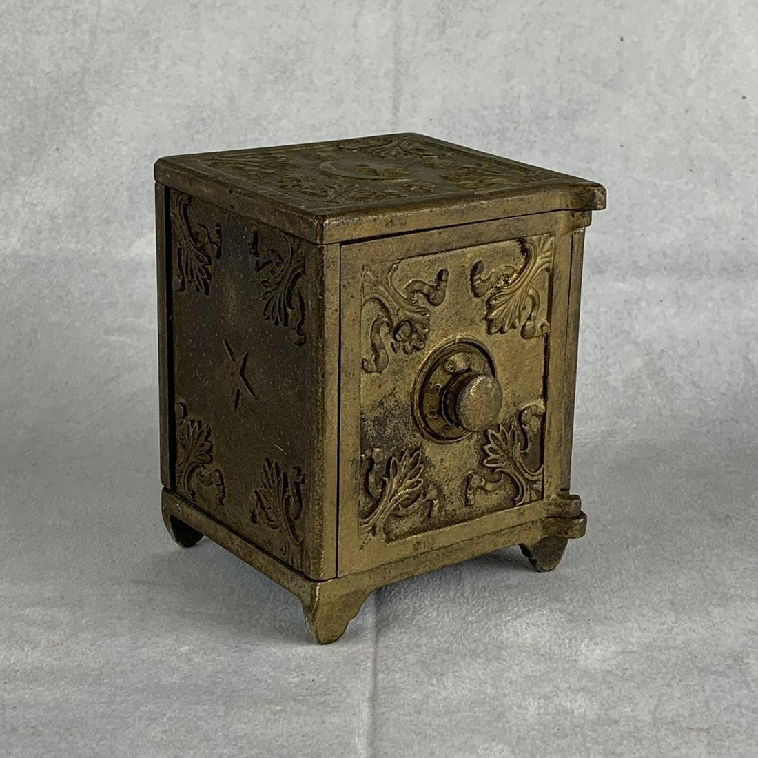 Antique Moon & Stars Cast Iron Still Bank: A great all original cast iron still bank in original finish. Moon & stars designs. 5” x 4” x 4”.