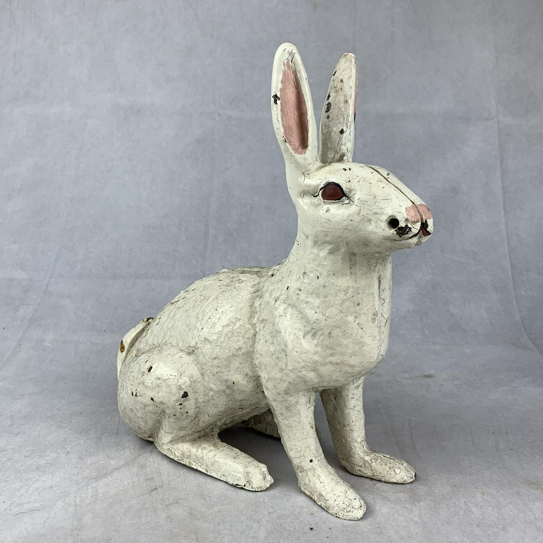 Antique Rabbit Cast Iron Door Stop: Heavy cast iron antique rabbit door stop. Original NOT a repro. 11 ½” tall by 11” long.