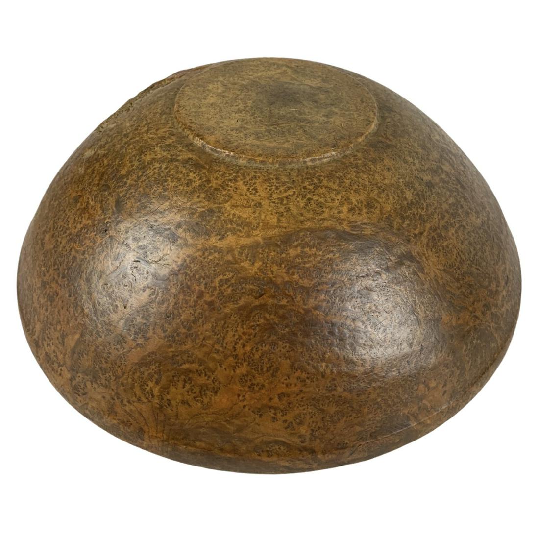 Early American 15"Large Ash Burl Bowl (1 of 5)