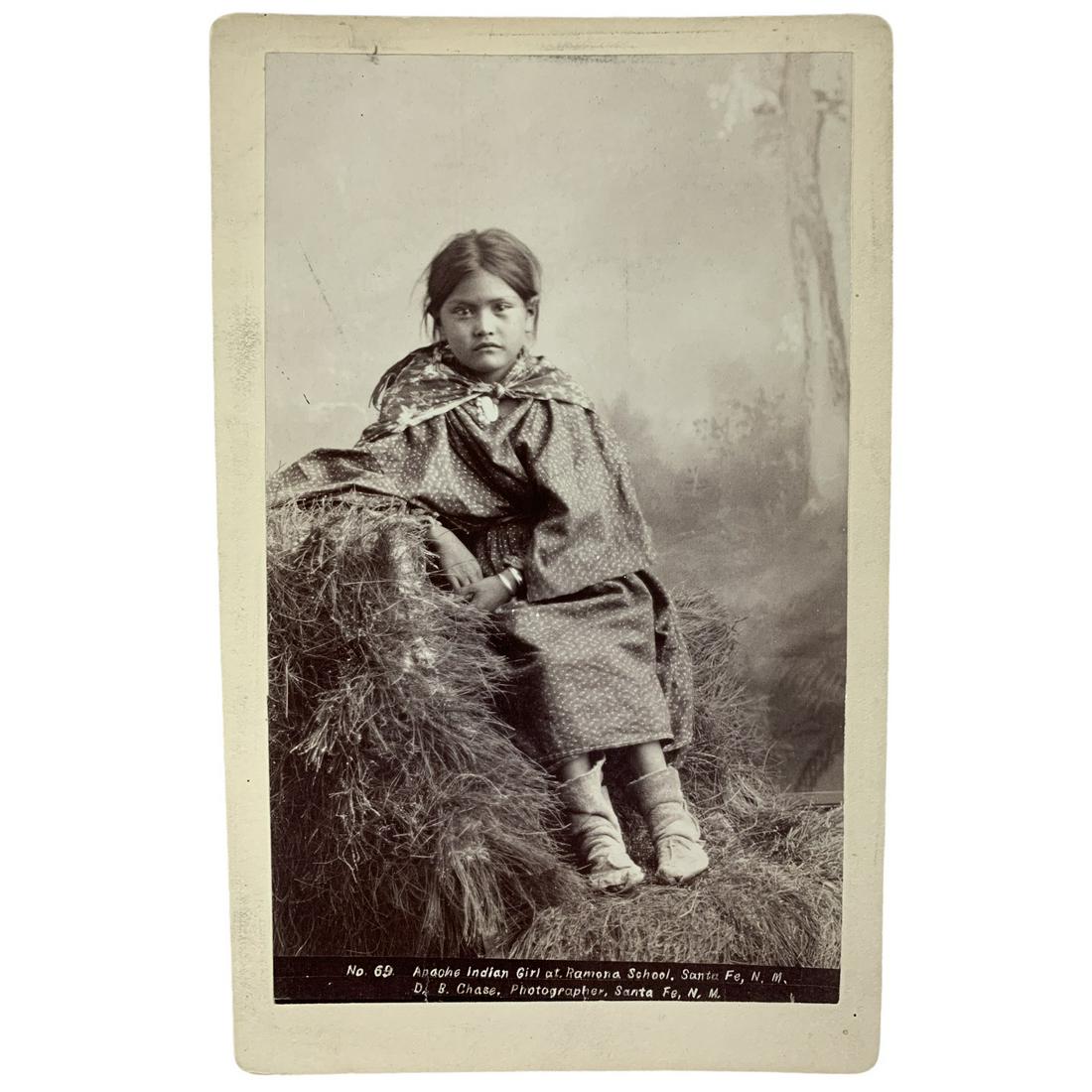 Early Cabinet Card - "Apache Indian Girl" by D.B. Chase (1 of 2)
