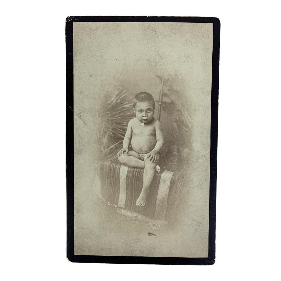 Antique Sepia Photograph - "Apache Boy" (1 of 3)