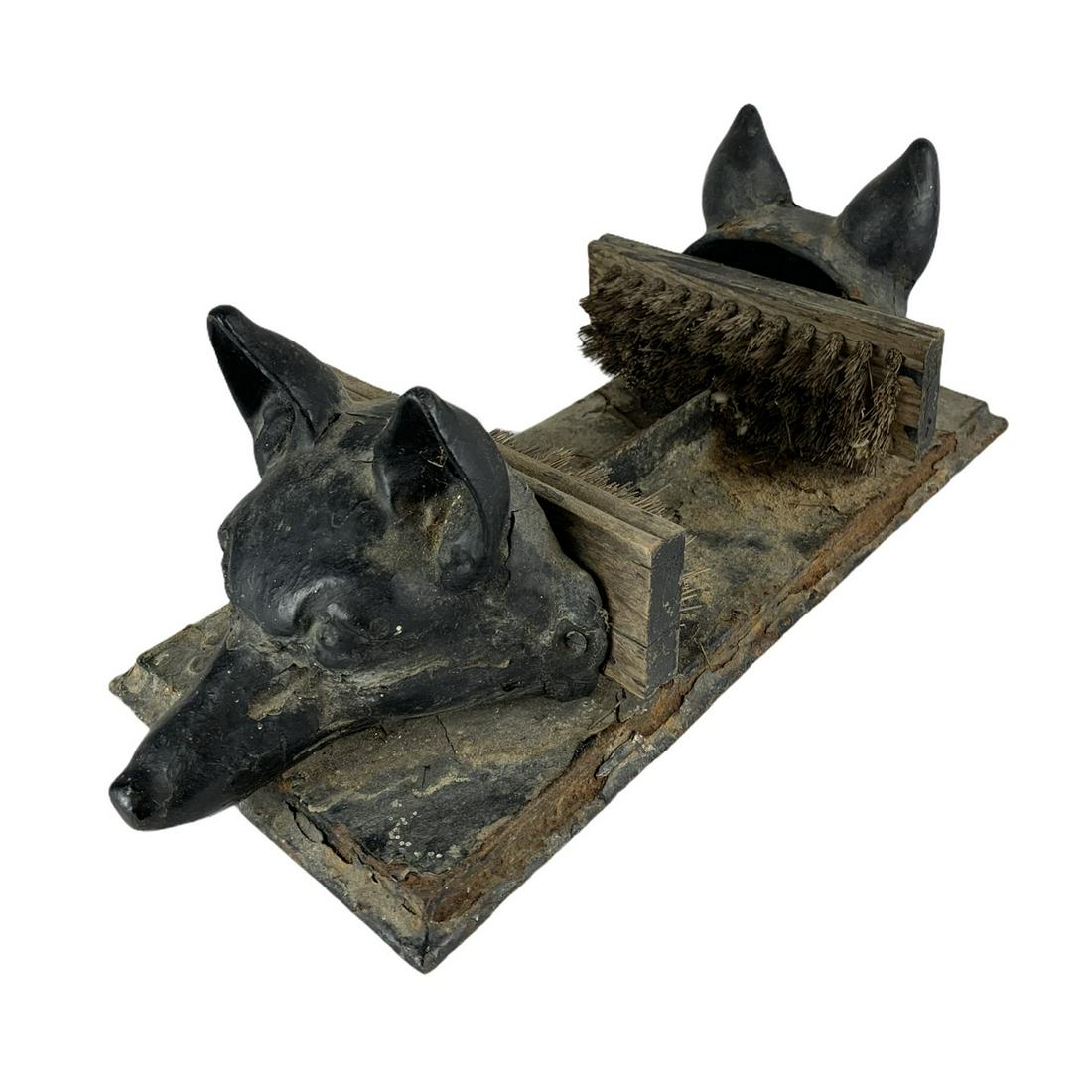 Rare Antique Fox Boot Scraper (1 of 4)