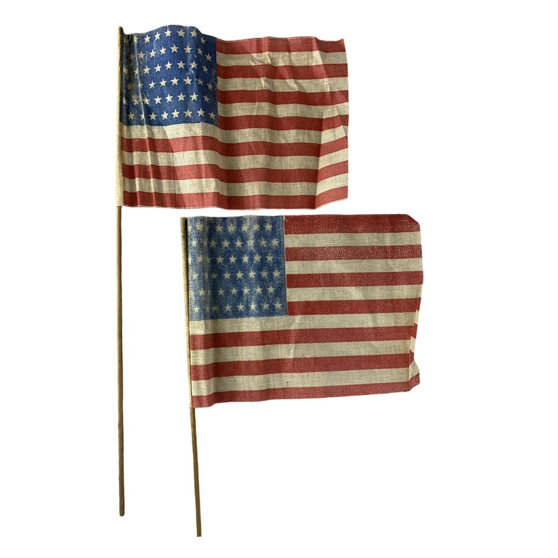 Pair of 48 Star Parade Flags (1 of 2)