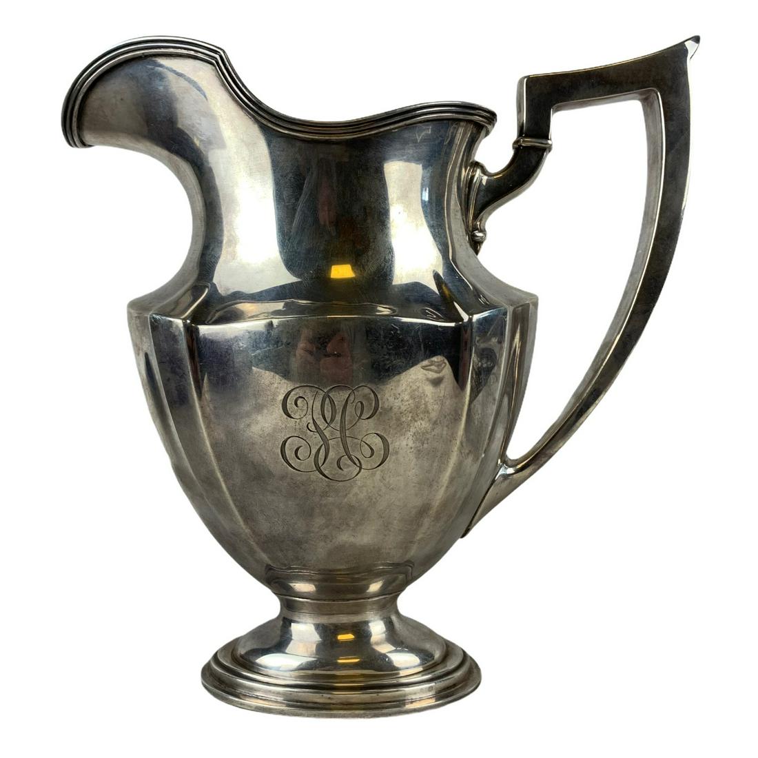 Large Solid Gorham Sterling Silver Water Pitcher: Description coming soon!