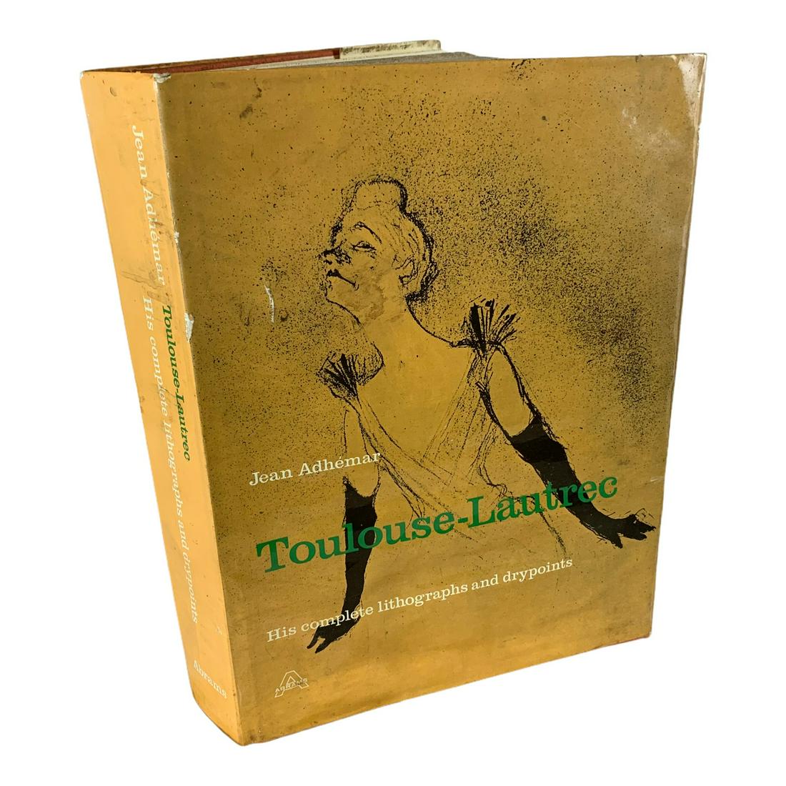 Large Vintage 370 Page Book Complete Lithographs and: A great book on Life and Art of Topulouse-Lautree. 13” x 10”. 2 ½” thick. His complete Lithographs and dry points. Jean Adhemar. Abrams New York