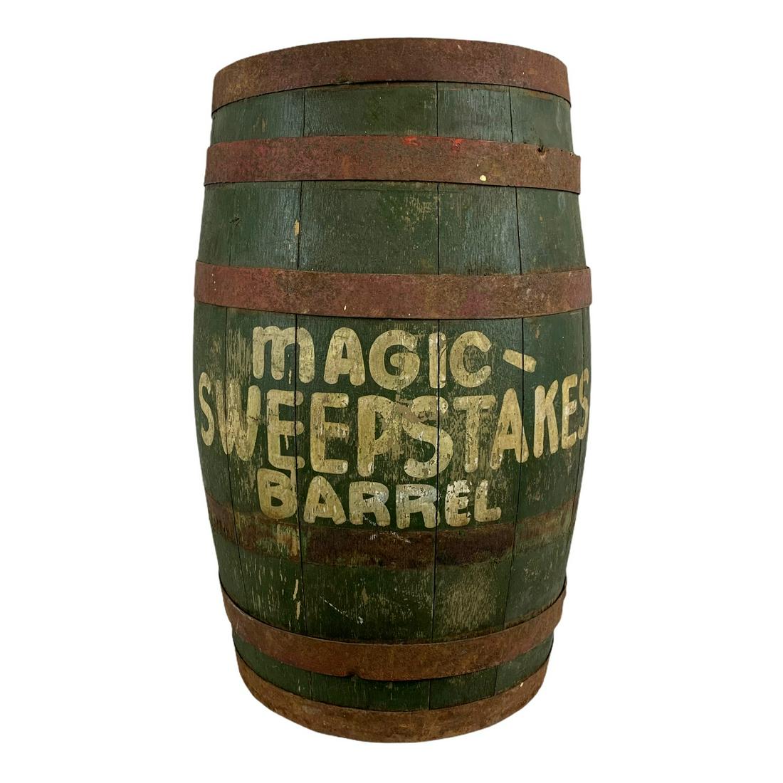 "Magic Sweepstakes" Painted Barrel (1 of 4)