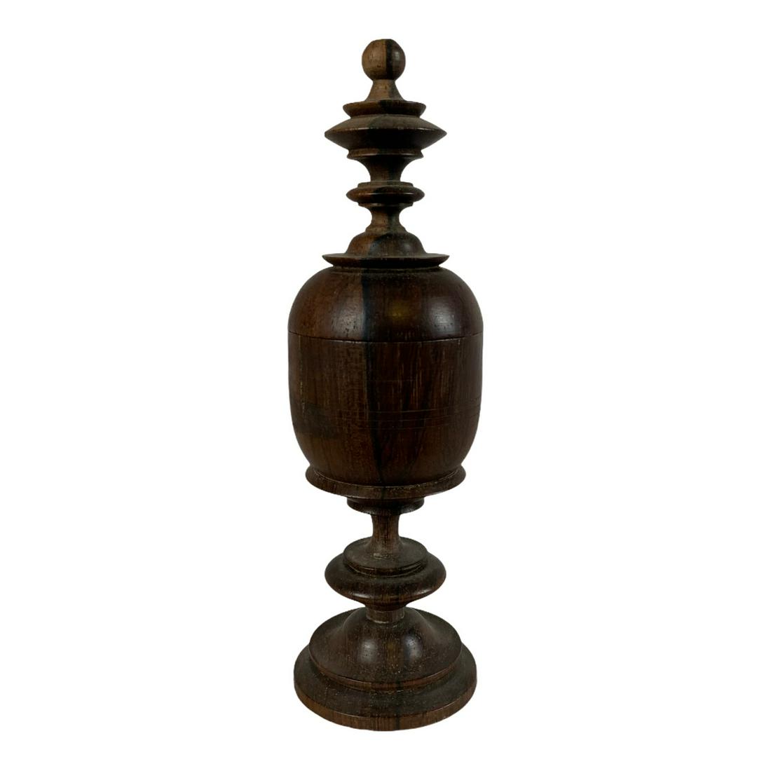 Turned Treen Jar (1 of 4)