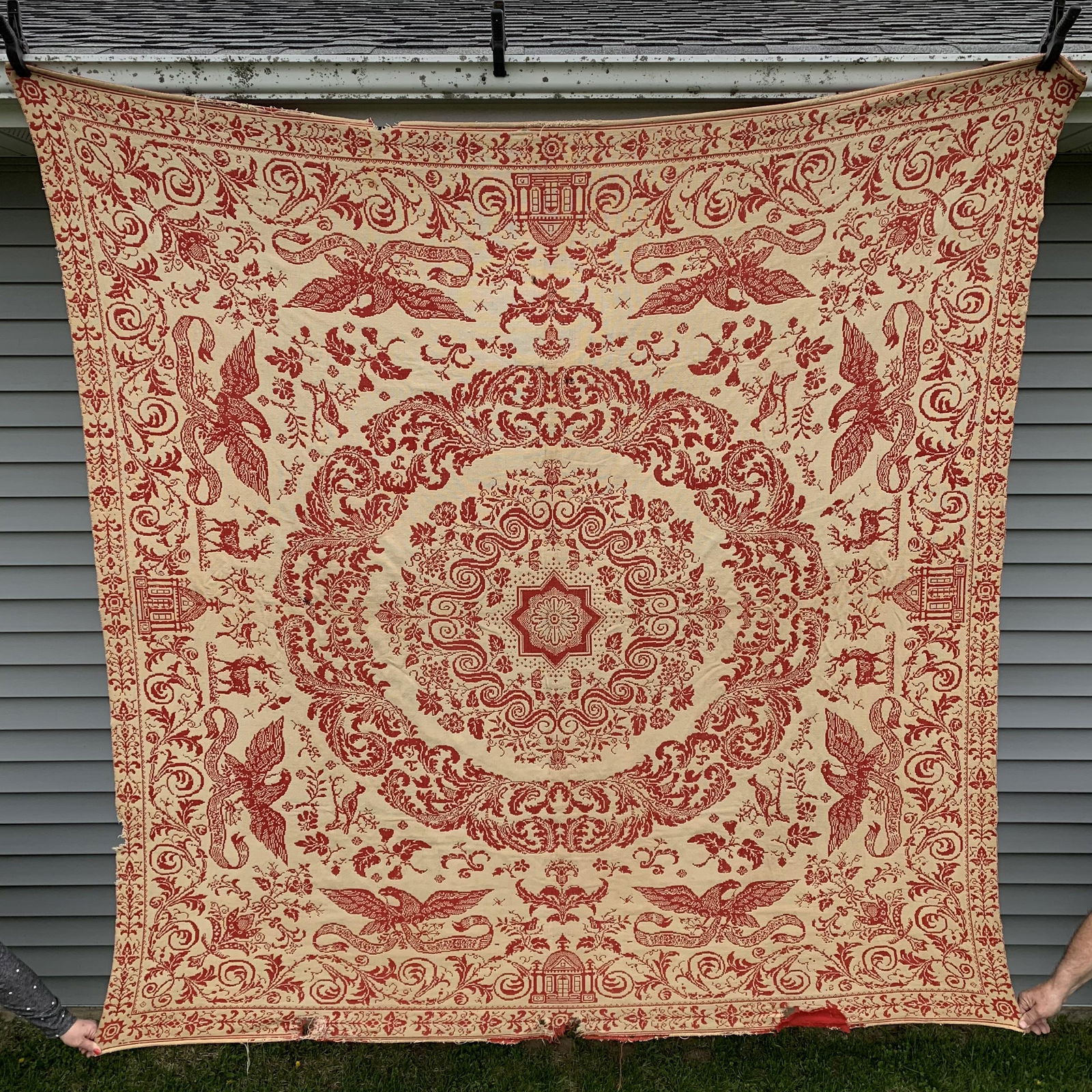 Early Jacquard Coverlet With Eagles (1 of 2)