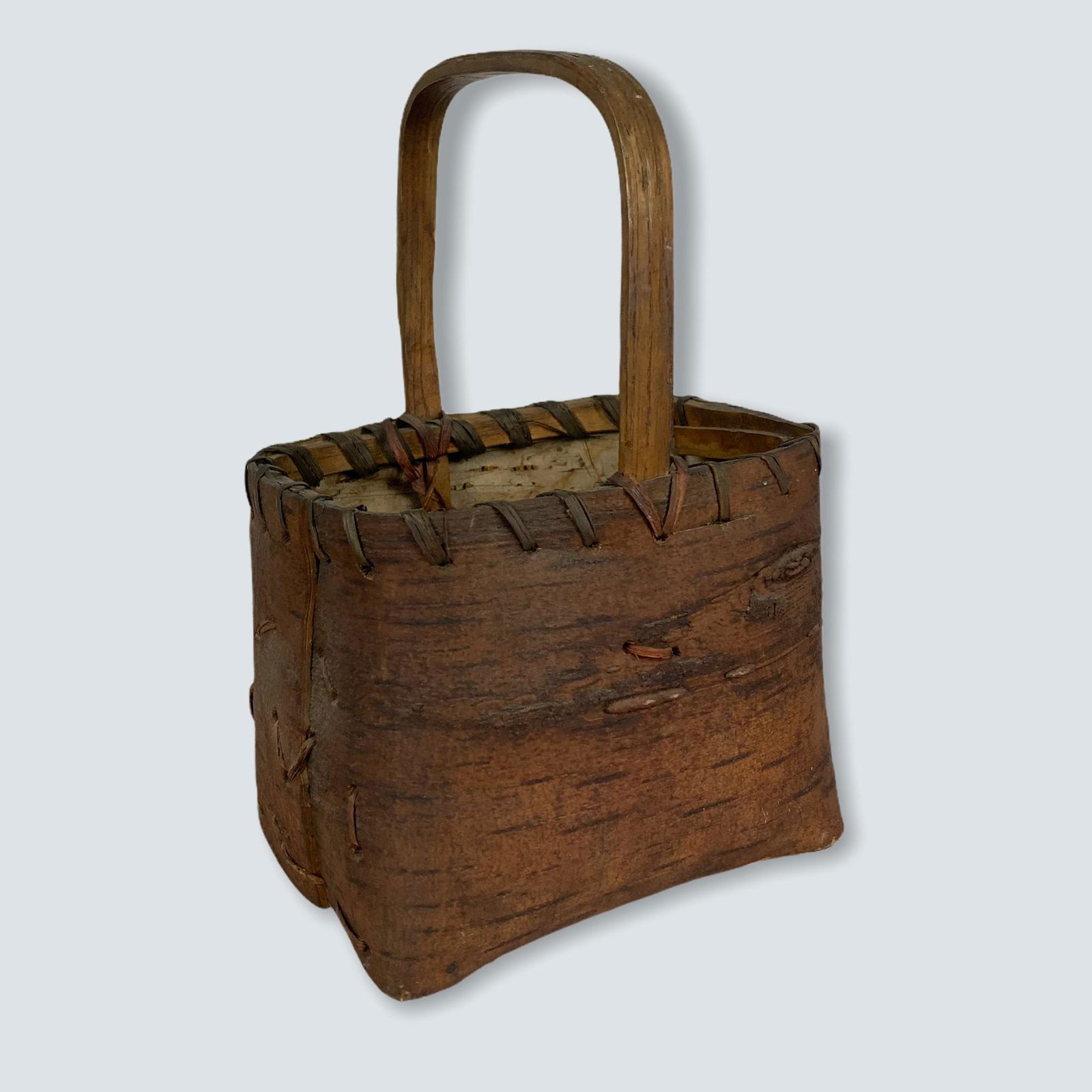 Fine Birchbark Handled Basket (1 of 3)
