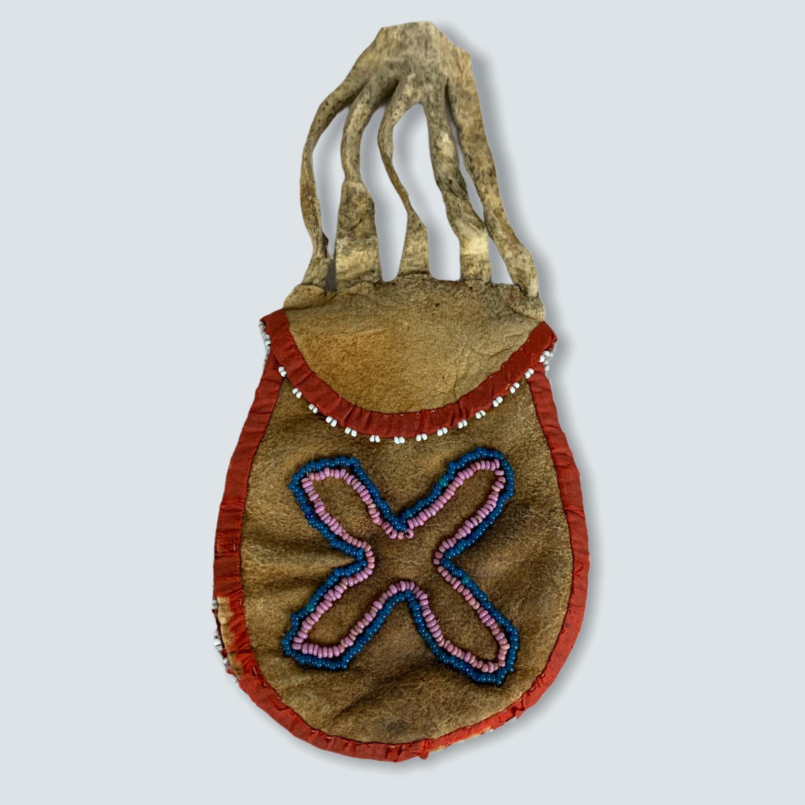 19th Century Small Beaded Puzzle Pouch (1 of 2)