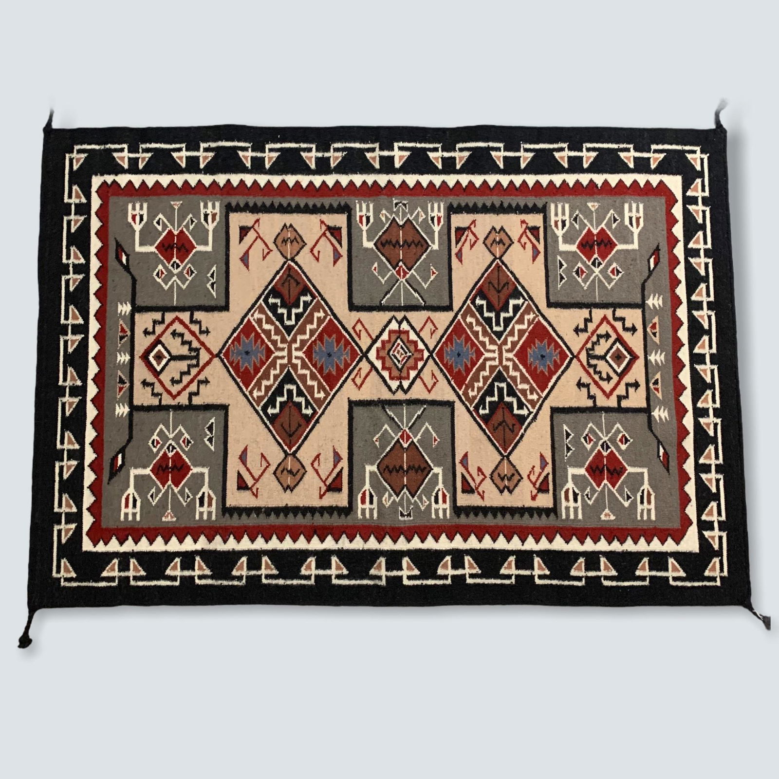 1970s Two Grey Hills Storm Pattern Rug (1 of 2)