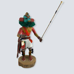 Lg. Vintage Kachina: A nice large vintage signed kachina, [ I can not make out signature ], very nice. Might have been holding something in left hand ?