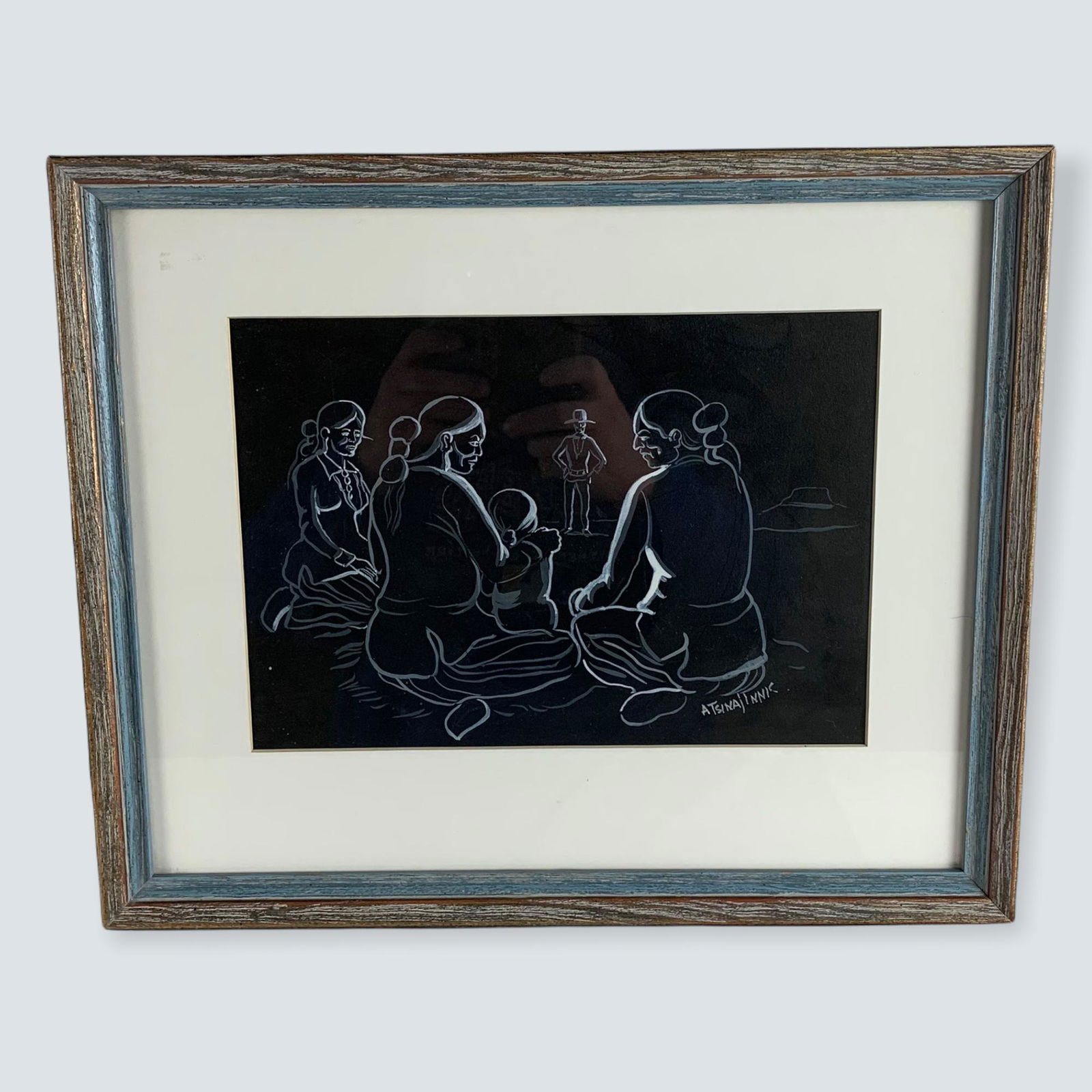 SIgned White on Black Drawing (1 of 1)