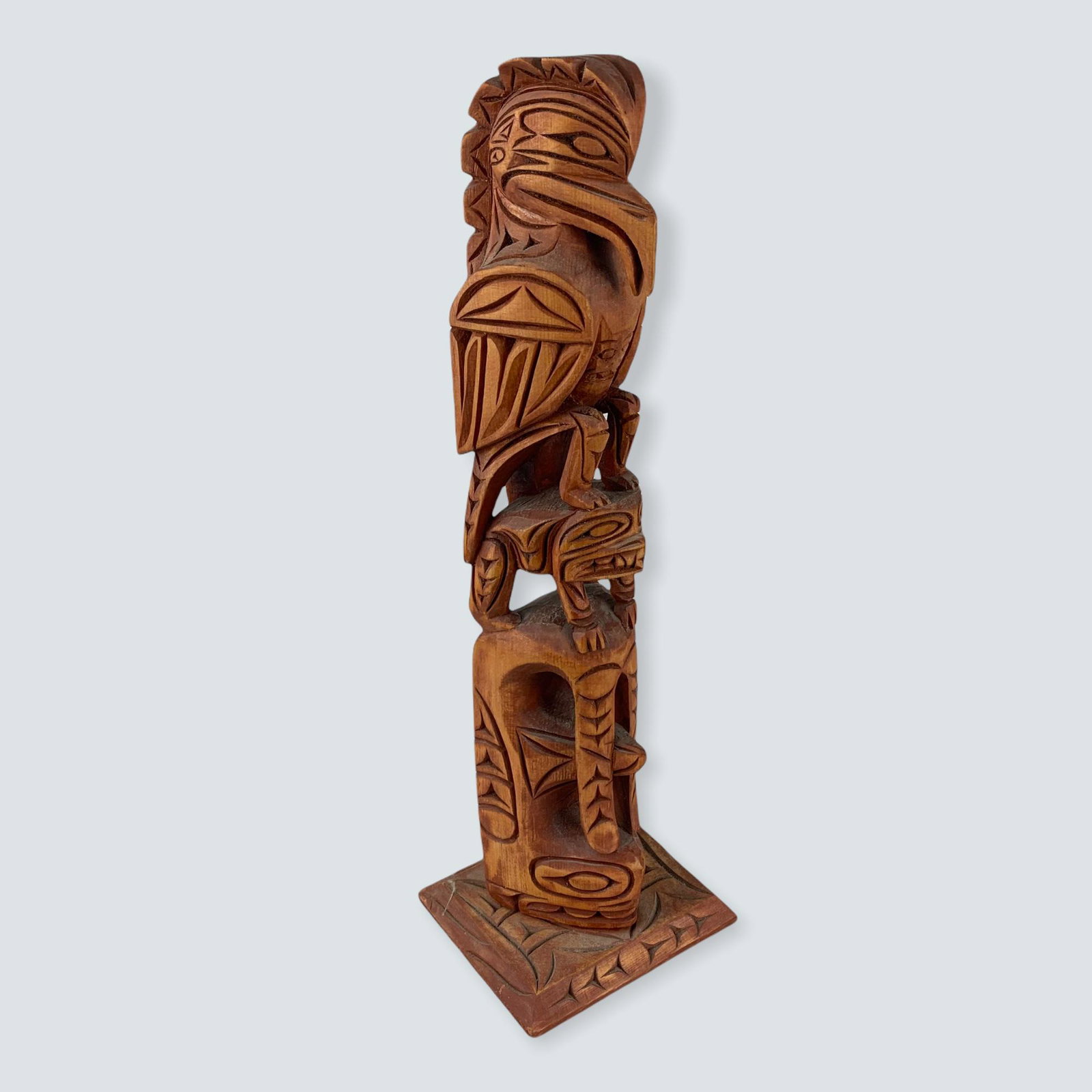 Deep Relief Carved Totem By Rick L. Williams (1 of 2)