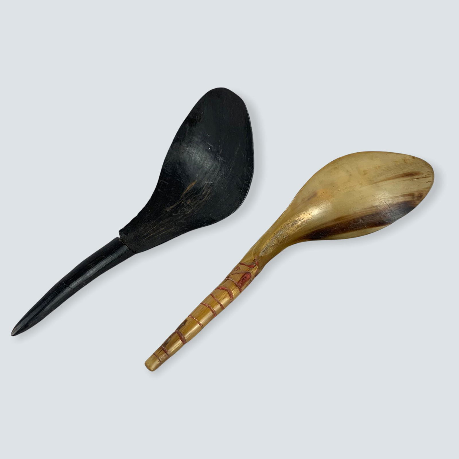 Pair of North West Coast Horn Spoons (1 of 1)
