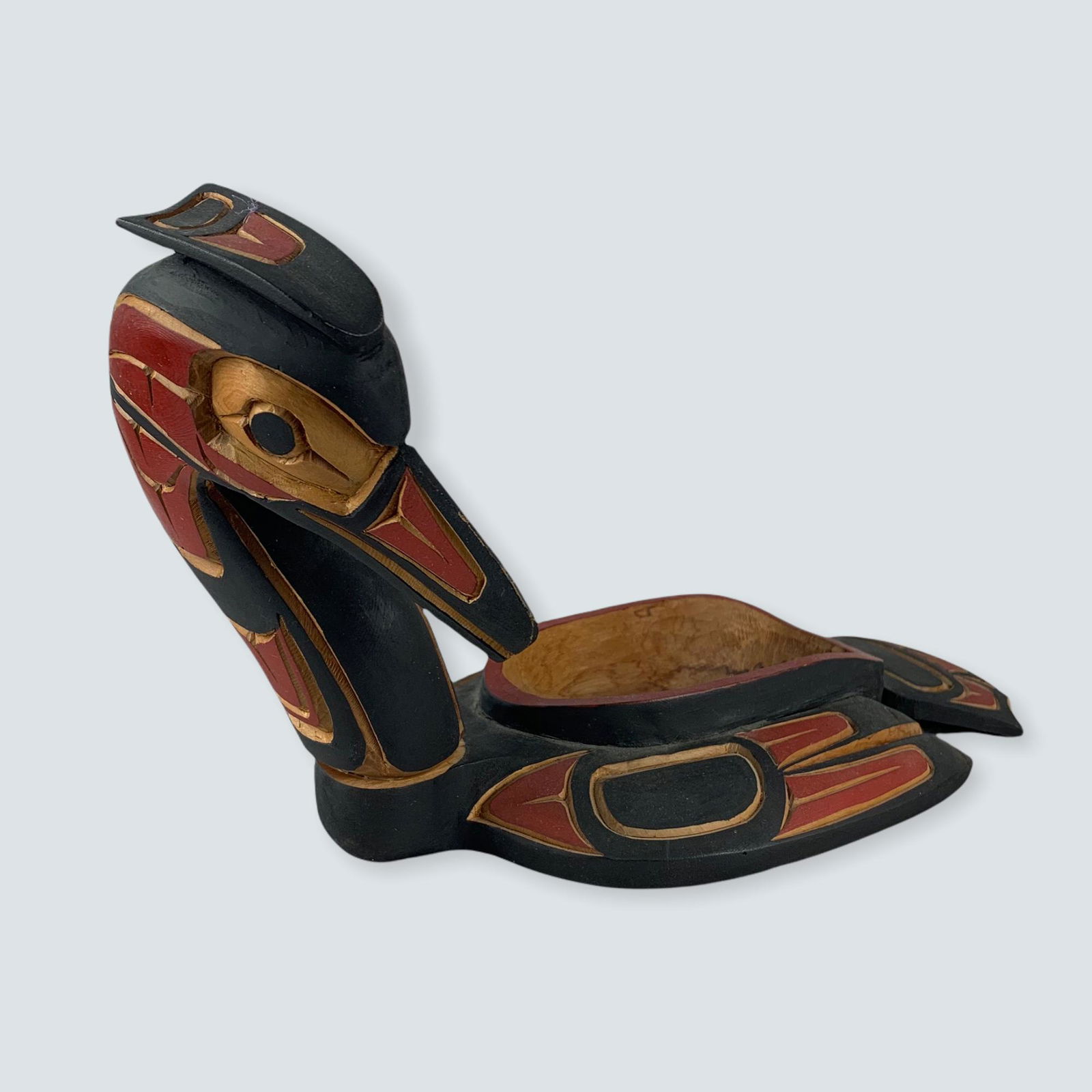 Very Nice Contemporary Carved Loon Bowl by Gordon (1 of 2)