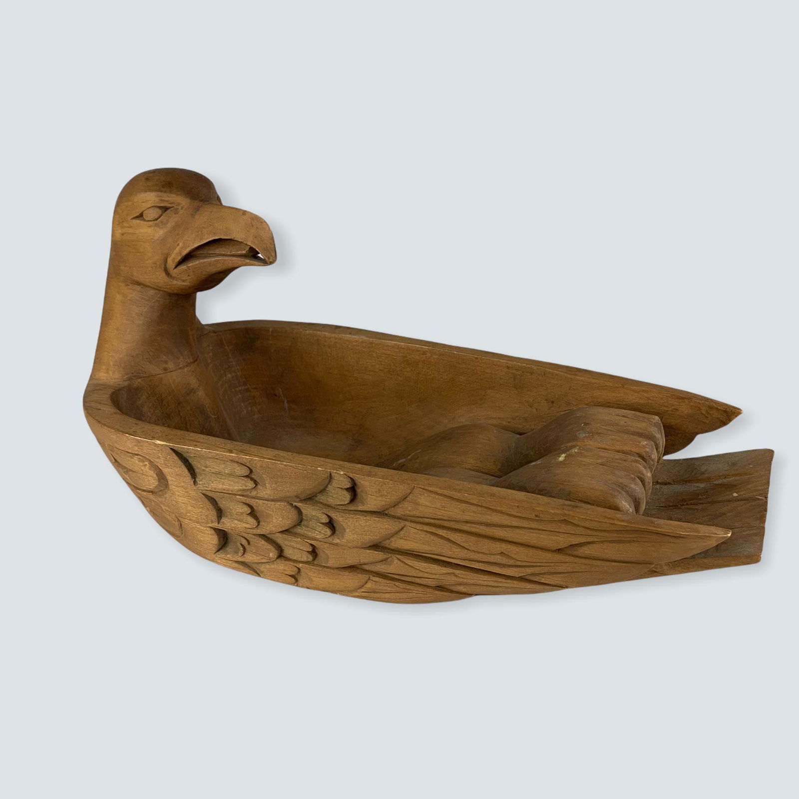 Large Salish Carved Eagle Bowl by Linda Williams (1 of 2)