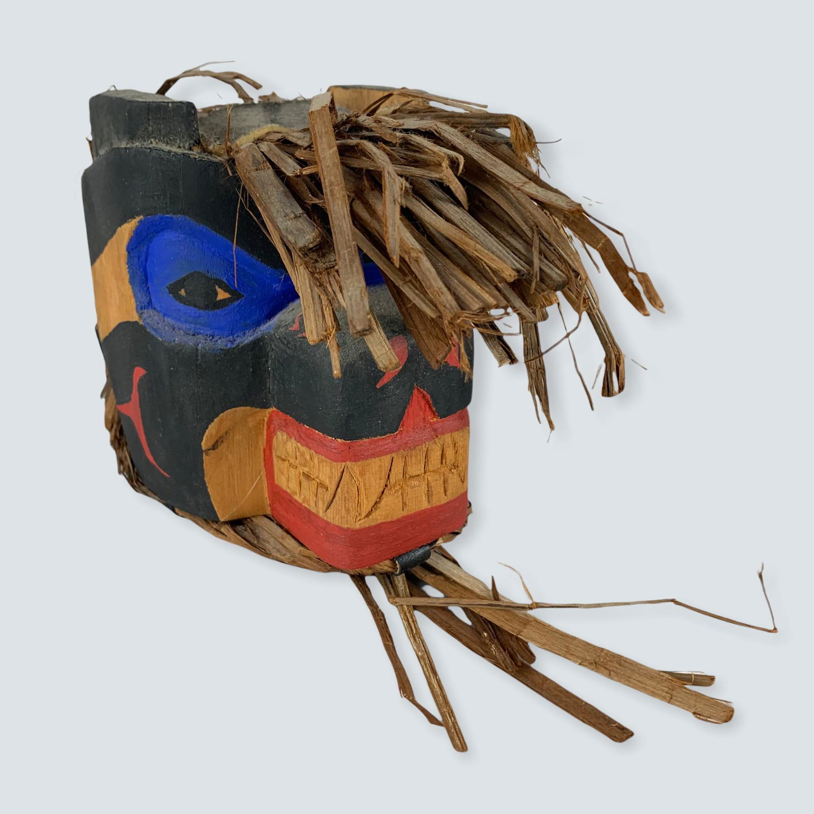 Kwakiutl Mask Oscar Ozzie Matilpi 木製 マスク Mask depicting Kingfisher by Ozzie Matilpi (1958-2005