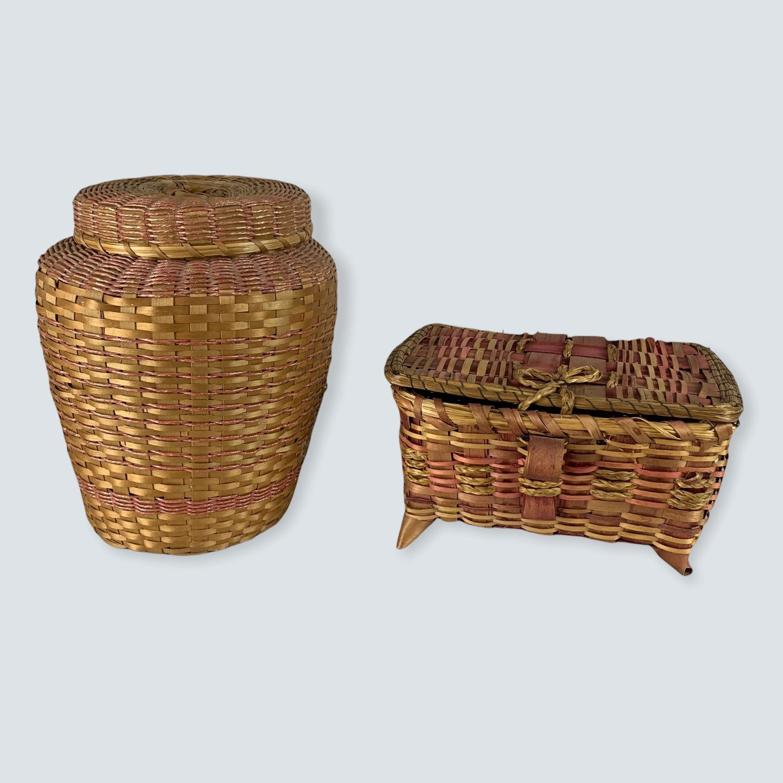 Pair of Passamaquoddy Vintage Baskets (1 of 1)