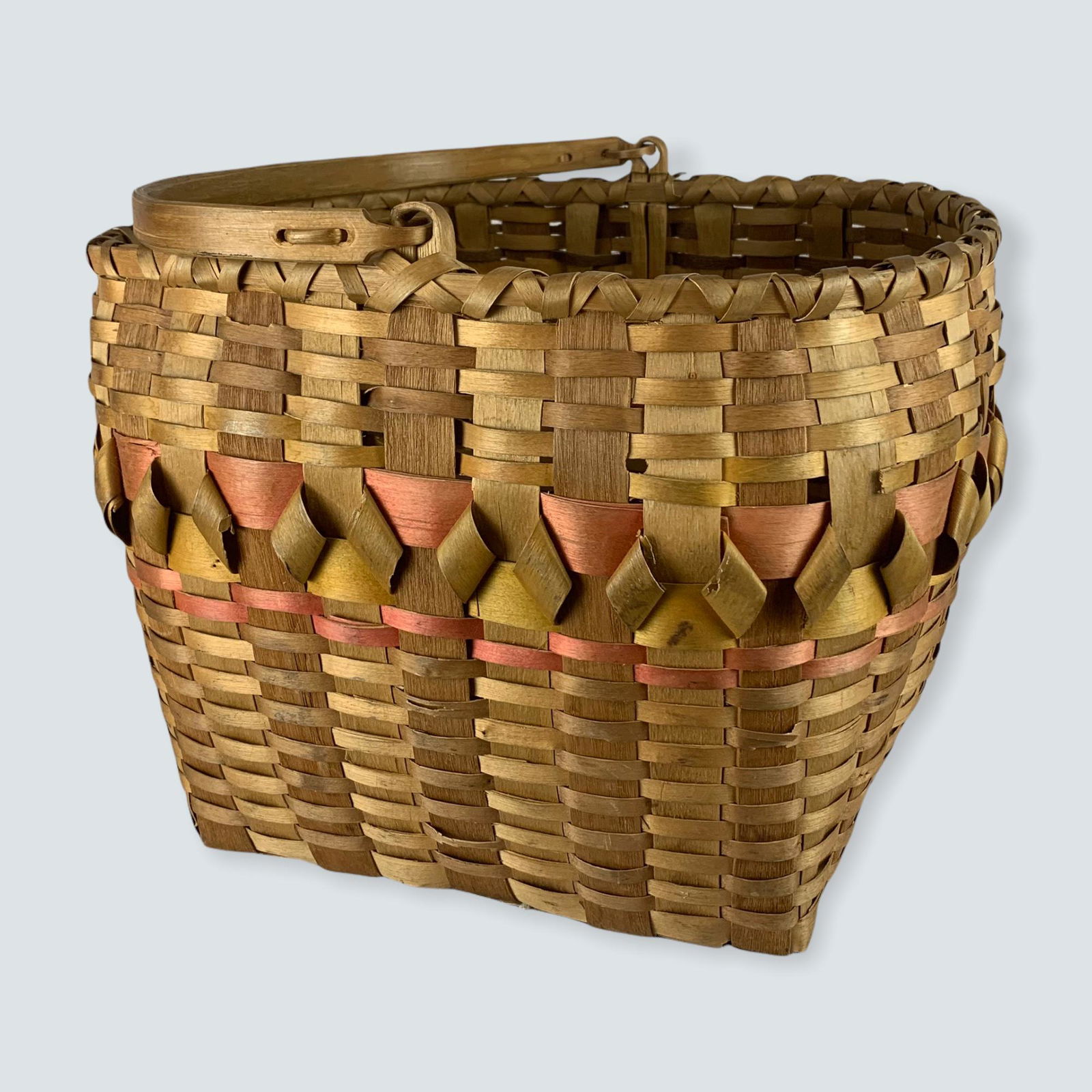 Winnebago [ Ho Chunk ] Ash Splint Swing Handle Carry (1 of 2)