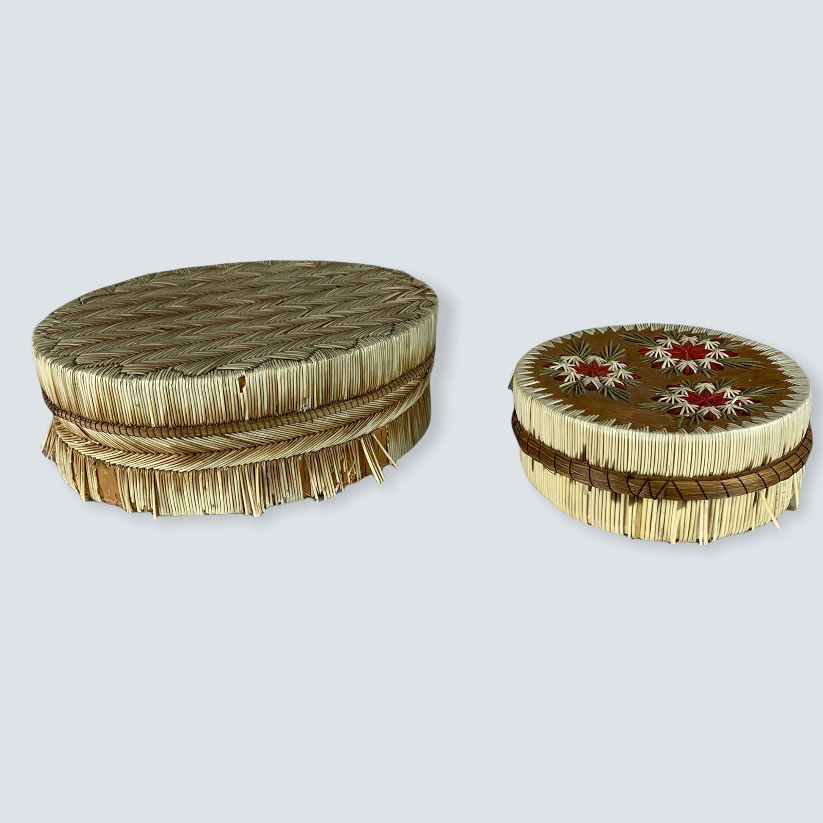 2 Early Quilled Micmac Baskets (1 of 2)