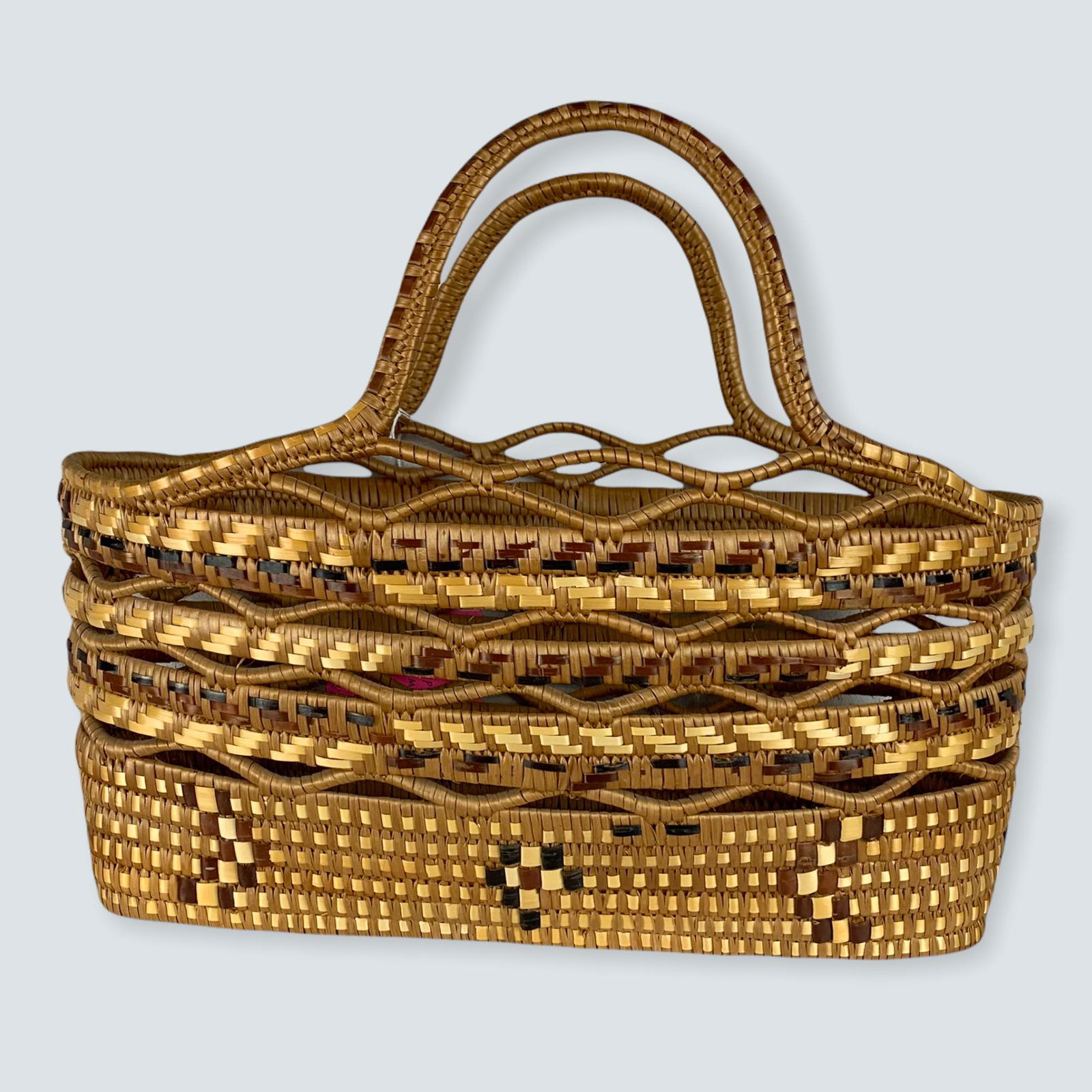 Signed Margaret Lester Mt. Currie Cary Basket (1 of 2)