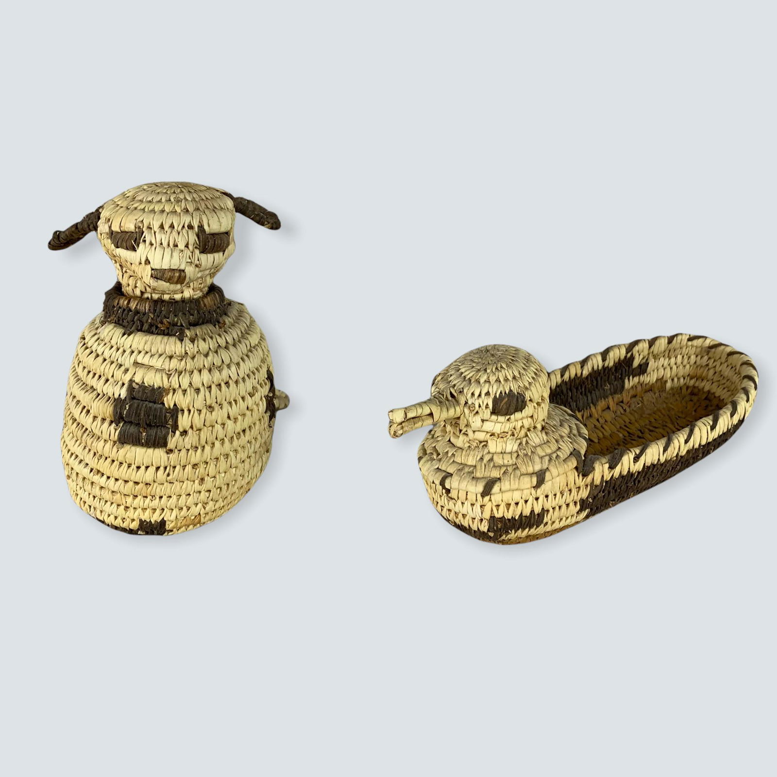 Two Papago [ Tohono Oâ€™odham ] Figural Baskets (1 of 1)