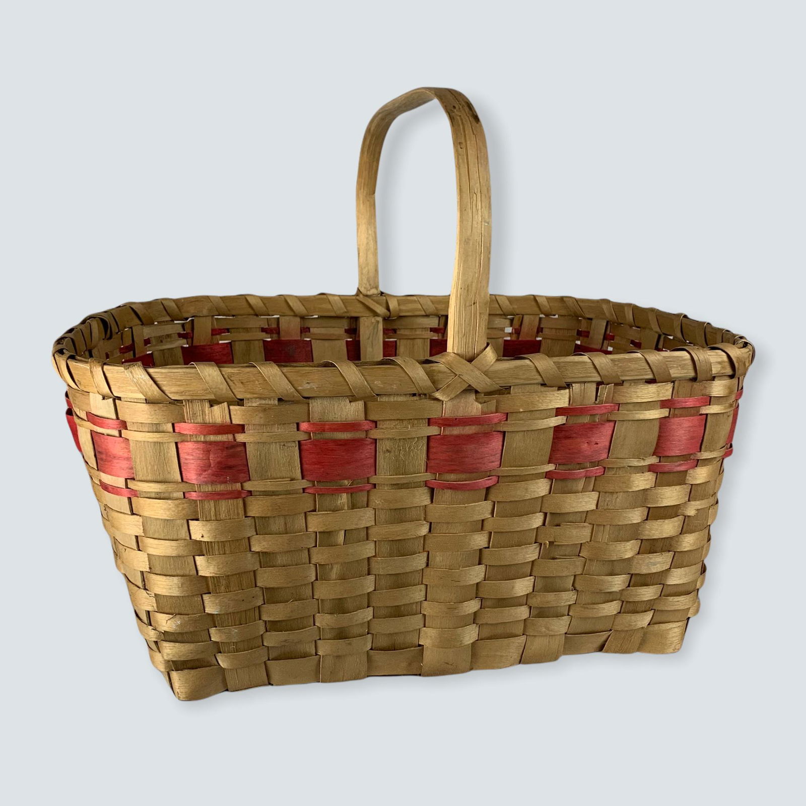 Winnebago [ Ho Chunk ] Ash Splint Carry Basket (1 of 2)