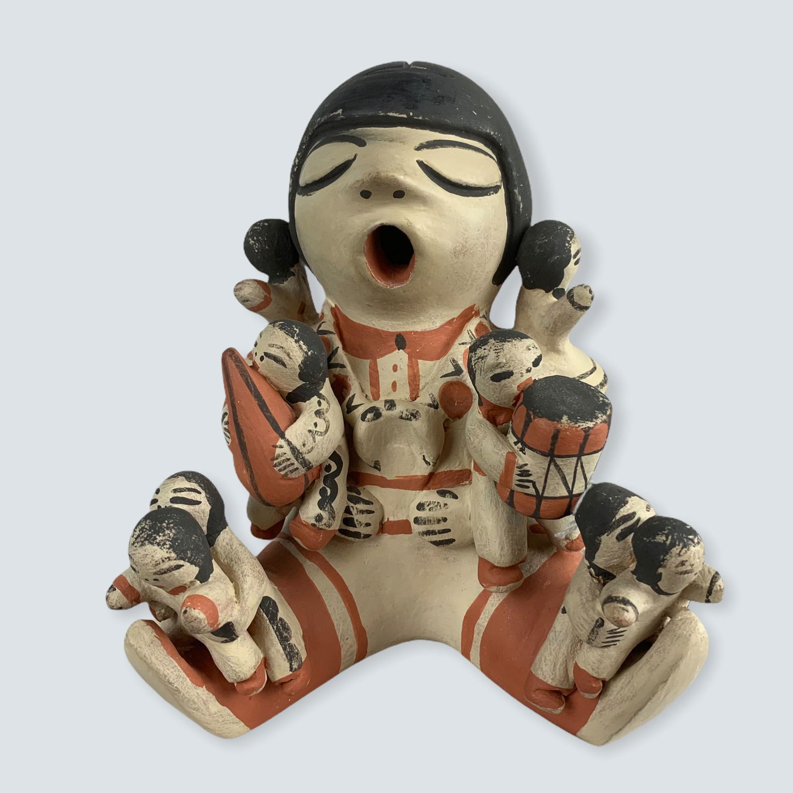 Cochiti Pottery Storyteller, Signed D. Trujillo with 8 (1 of 2)