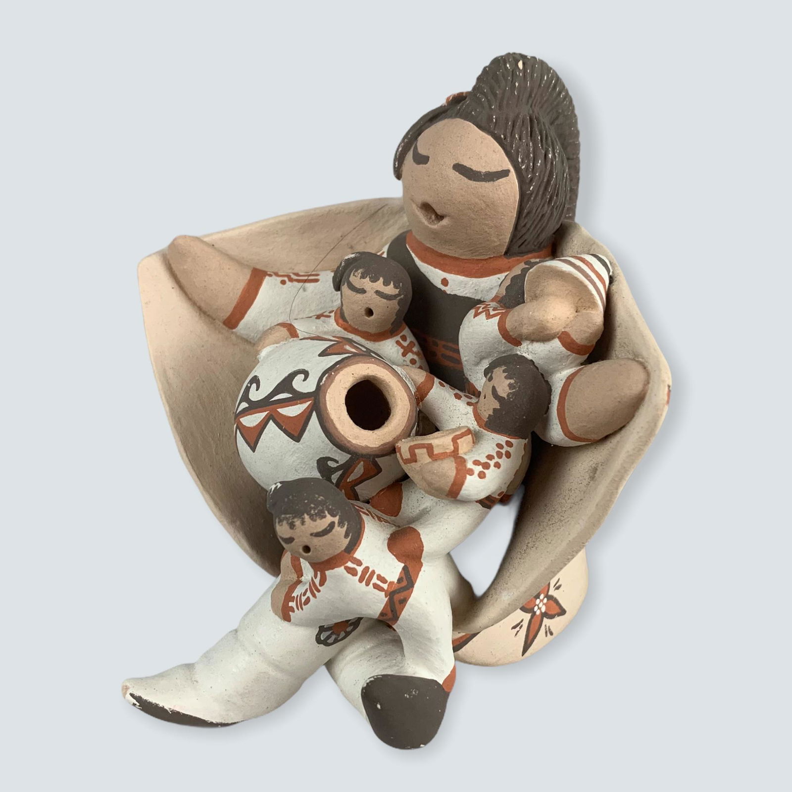 Unusual Isletta Pottery Storyteller. Signed Robin (1 of 2)