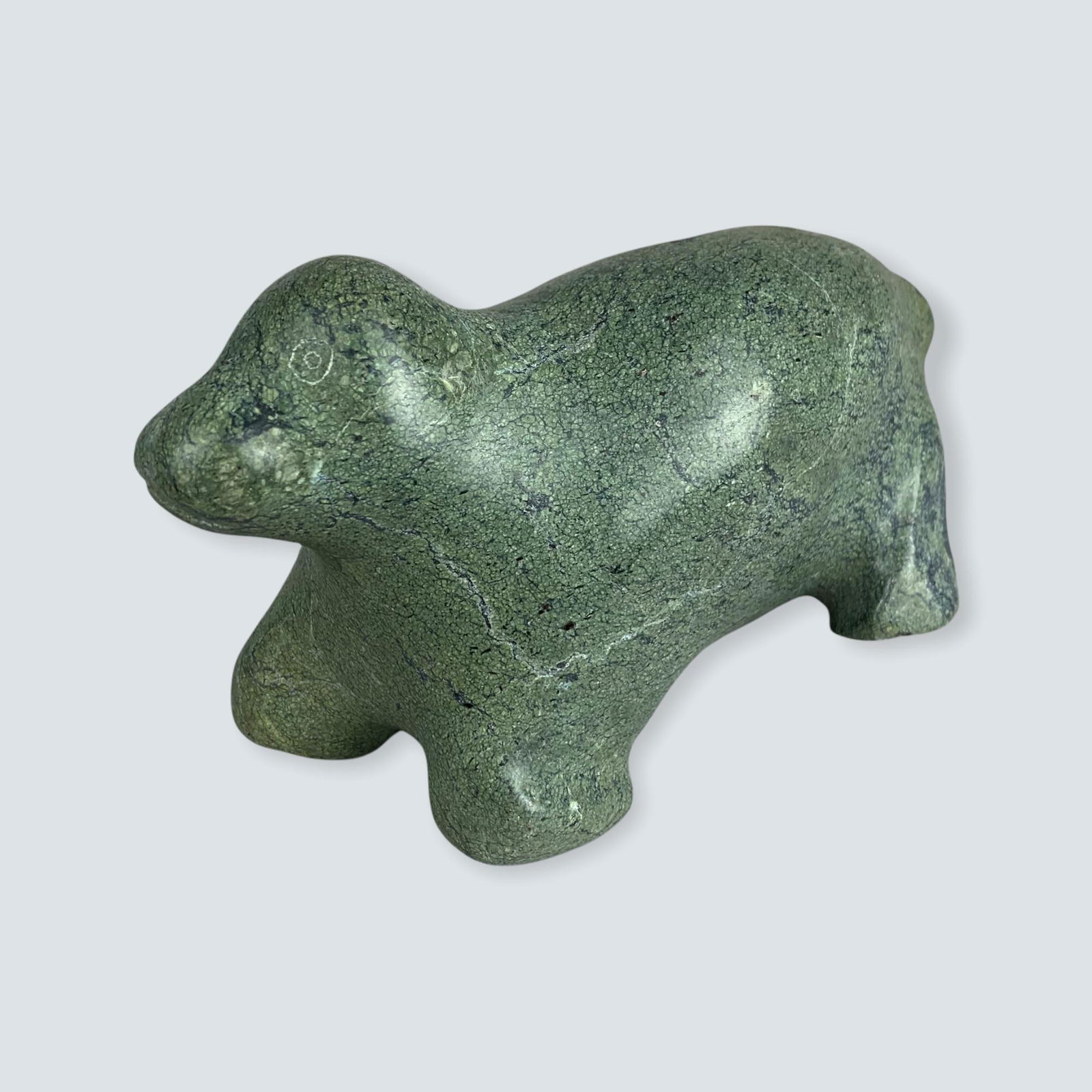 Inuit Carved Soapstone Bear Cub by Elijah Kakee (1 of 2)