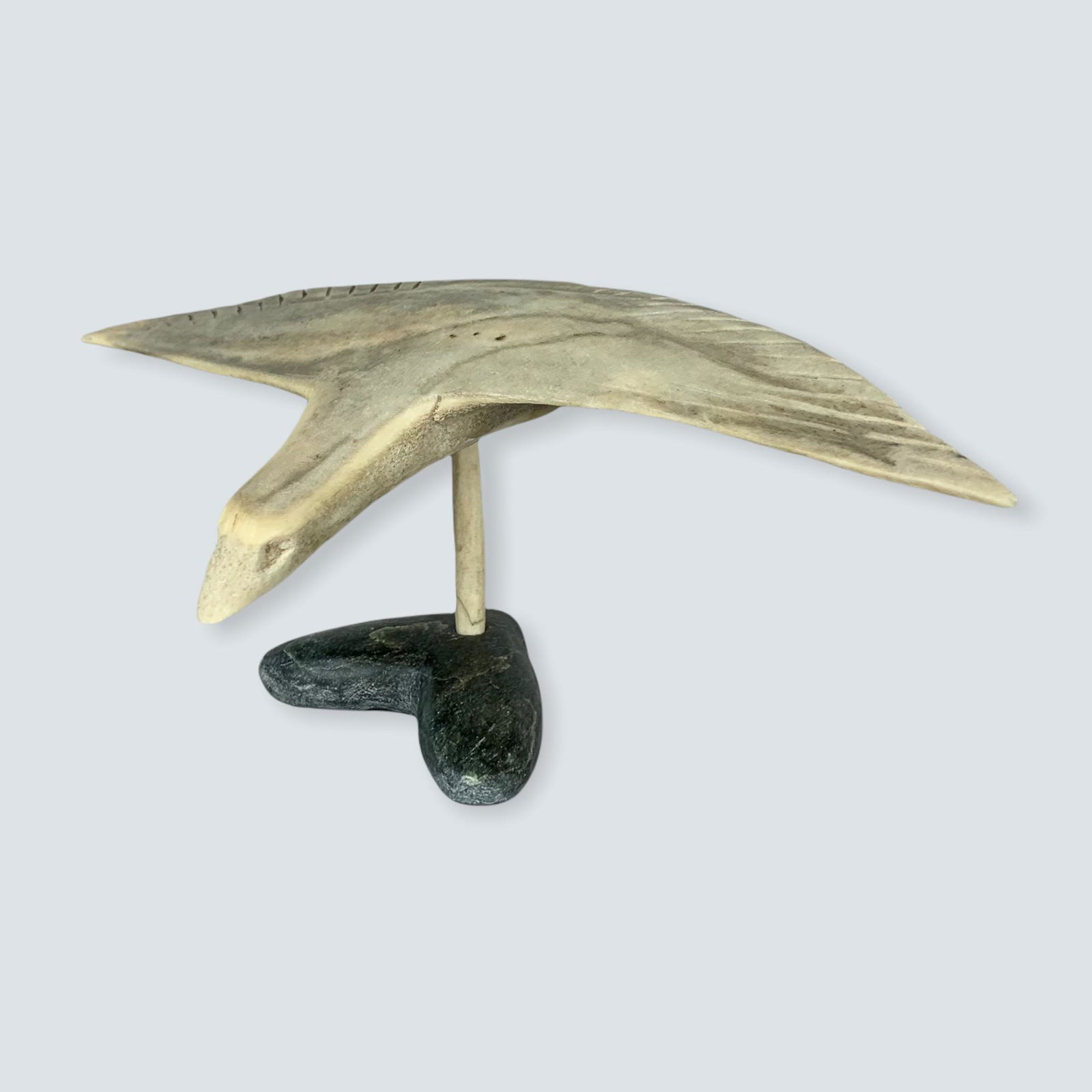 Inuit Carved Antler Horn Bird by Moses (1 of 2)