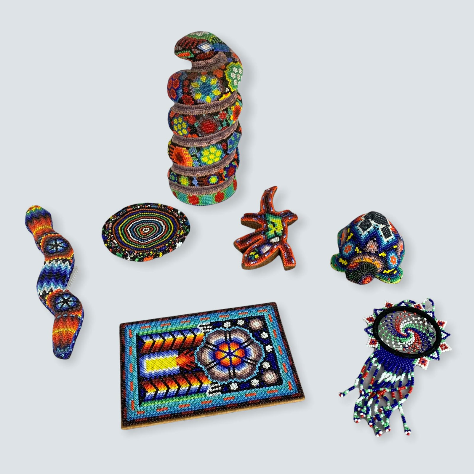 Group of Huichol Beaded Items (1 of 1)