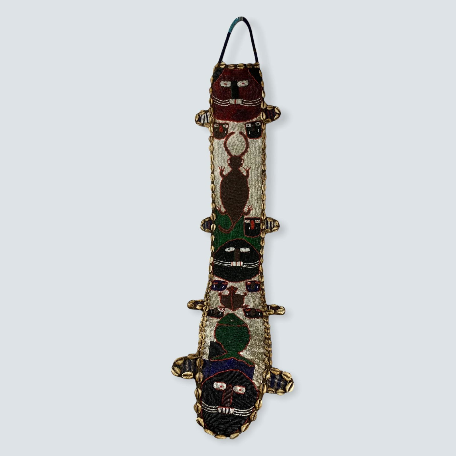 Lg. Fully Beaded African Animal Form Sash (1 of 2)