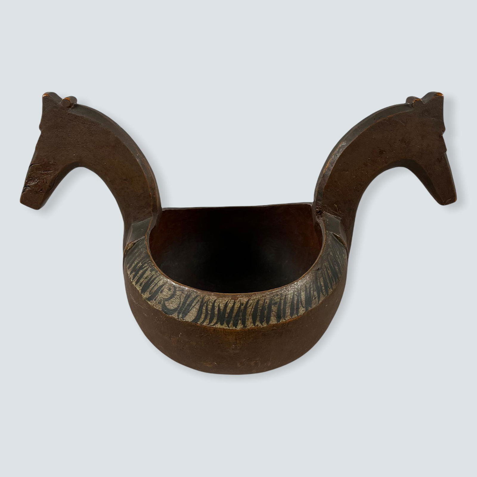 Dated 1833 Norwegian Horsehead Ale Bowl (1 of 5)