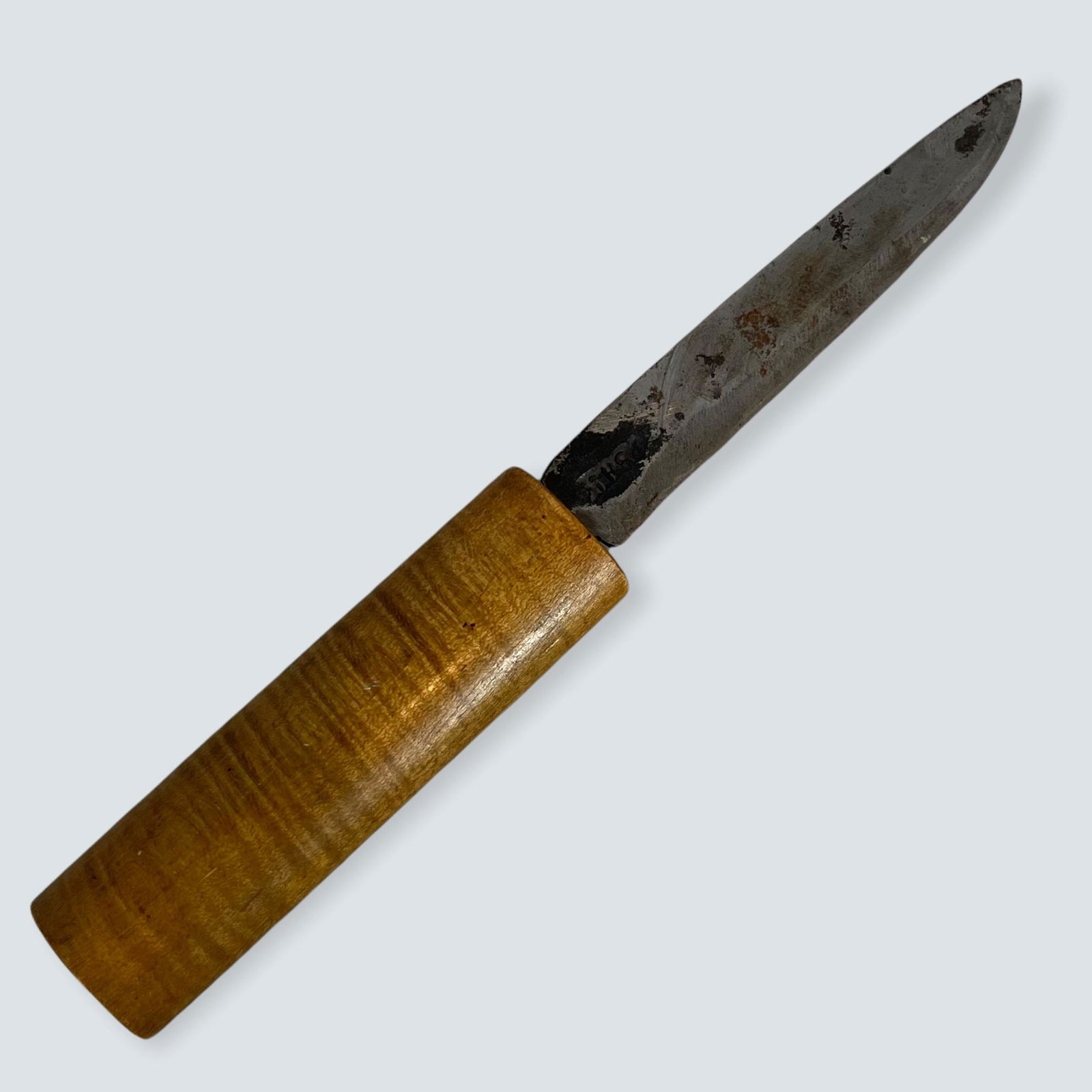 19th Century Tiger Maple Handle Sheath Knife (1 of 2)