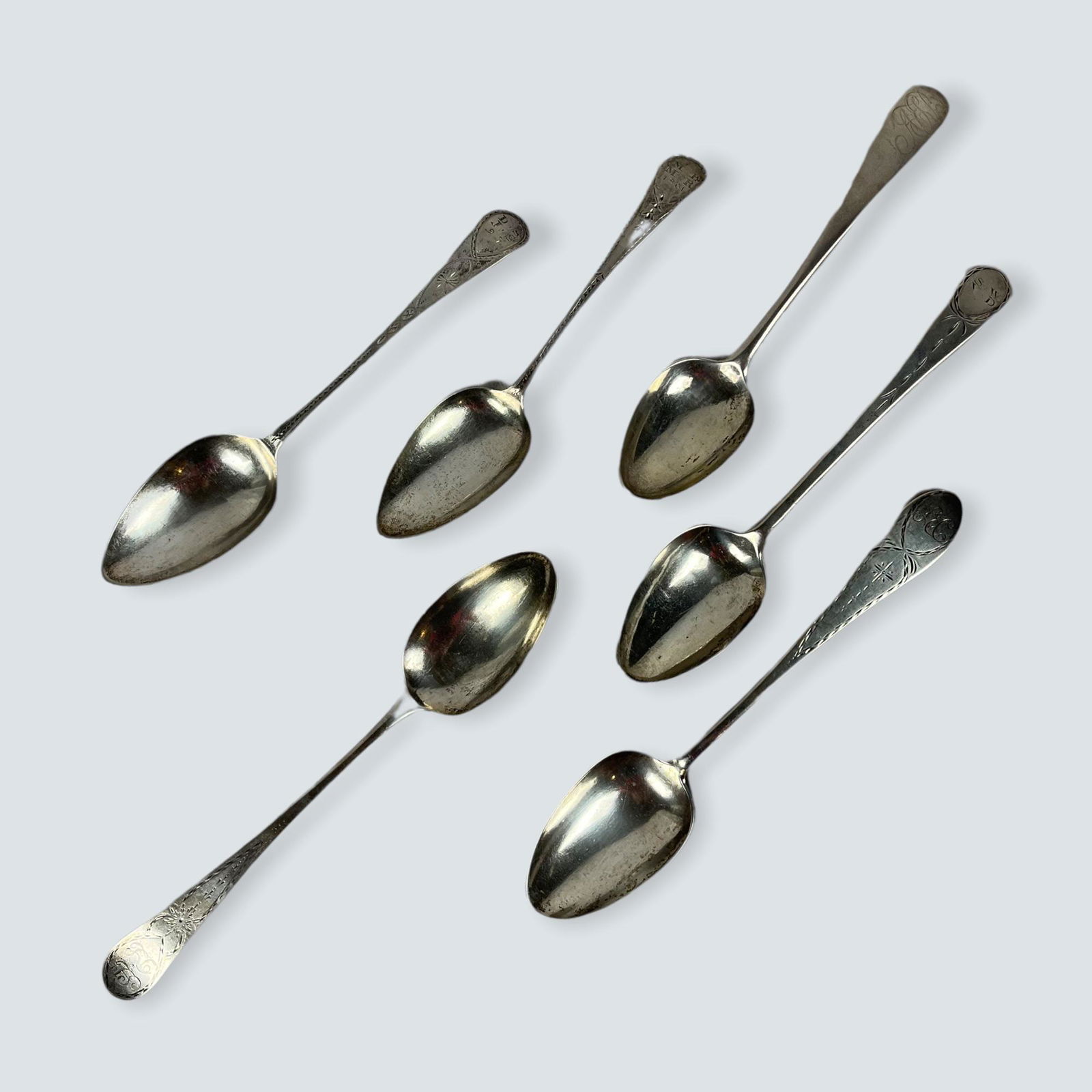 Six Bright Cut Spoons (1 of 3)