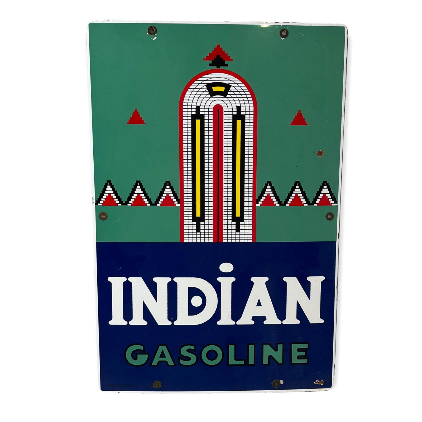 Porcelain Indian Gasoline Sign (1 of 4)