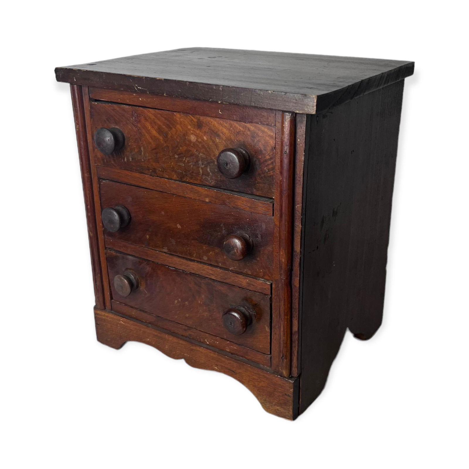 19th Century Miniature 3 Drawer Chest in Original Finish (1 of 3)