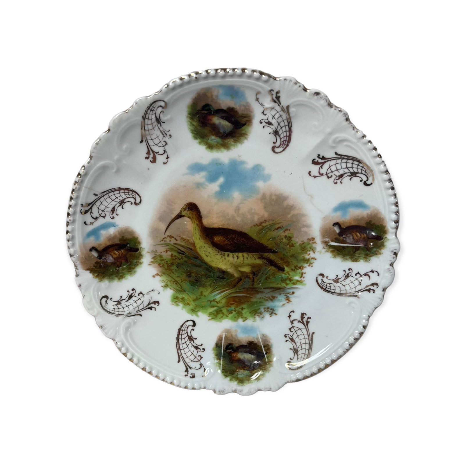 Antique China Fancy Bird Plate (1 of 2)