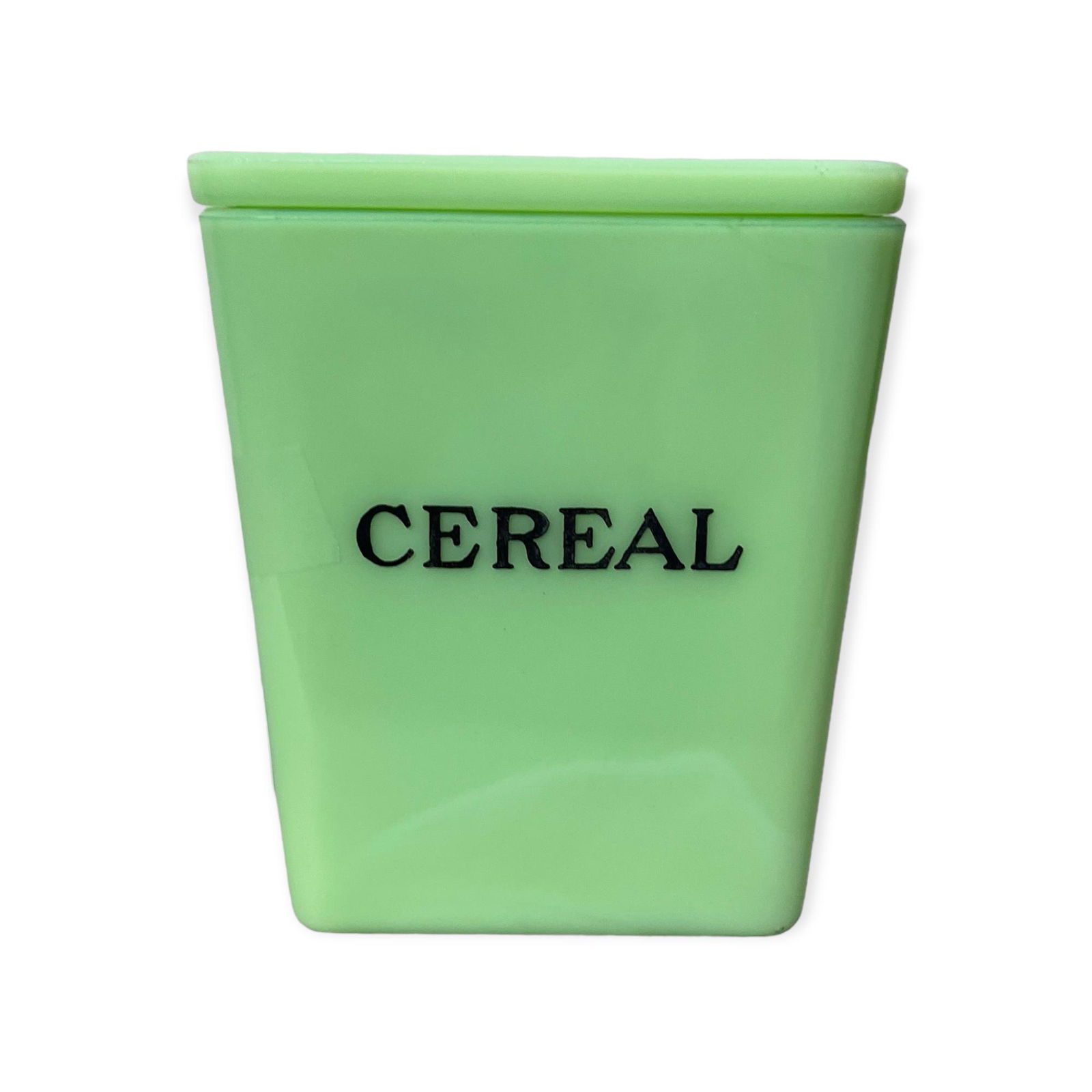 Jadeite Cereal Canister With Lid