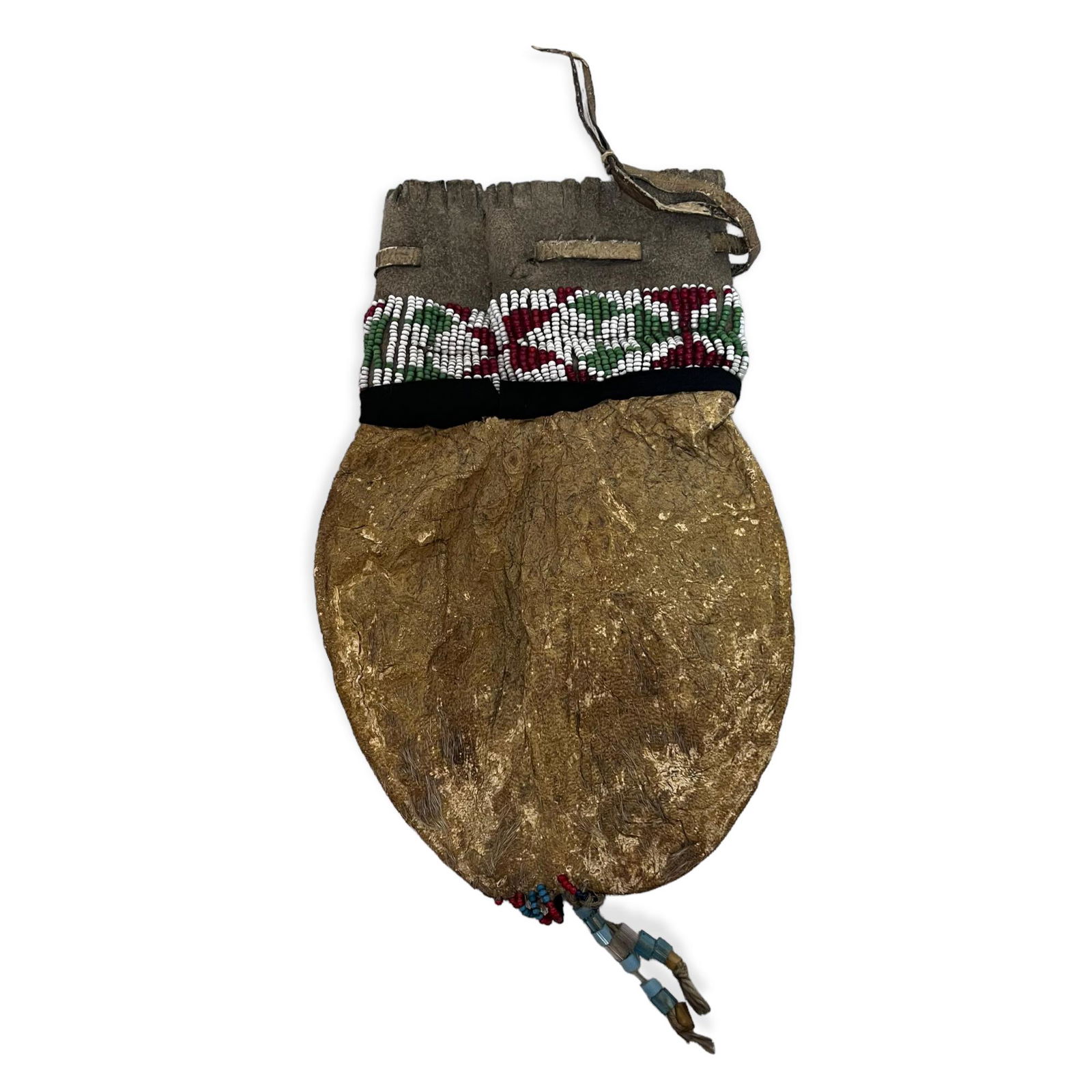 Turn of Century Indian Beaded Bladder Bag (1 of 2)
