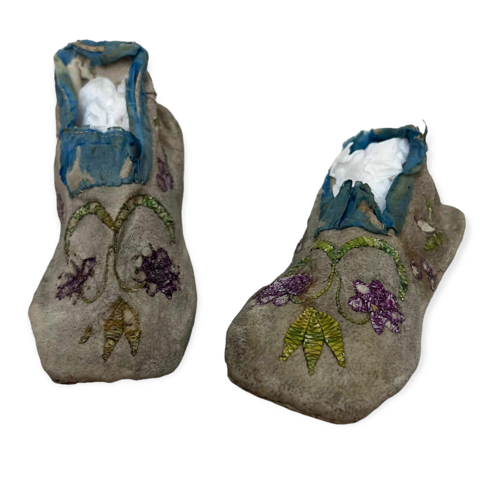 Pair of Quilled Baby Indian Moccasins (1 of 2)